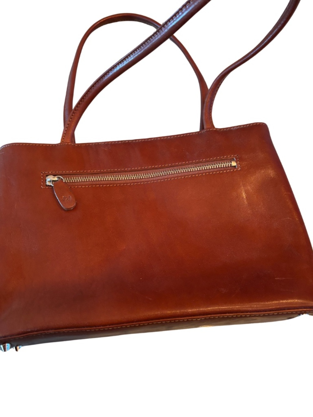 Vintage MONSAC Brown Leather Shoulder Bag | Quiet Luxury | Classic Minimalist